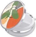 Nipichsha Pill Box, Small Pill Case for Purse & Pocket, Cute Travel Medicine Organizer, Portable Medicine Container Holder to Hold Vitamins, Medication, Fish Oil & Supplement, Tropical Plants
