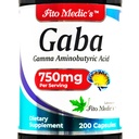 FITO MEDIC'S Lab- GABA, hizmet başına 750 mg, 200 Capsules, GABA Supplements, Ultra yüksek Abors - Amino asitler - GABA Toz - amayric Acid s.