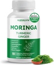 Moringa 12in-1 Supplement with Turmeric Cinnamon Quercetin Ashwagandha Ginger Boswellia Nettle Saffron Tart Cherry Cherry - Made in the USA