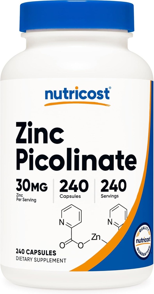 Nutricost çinko Picolinate 30 mg, 240 Capsules - Gluten Free and Non-GMO