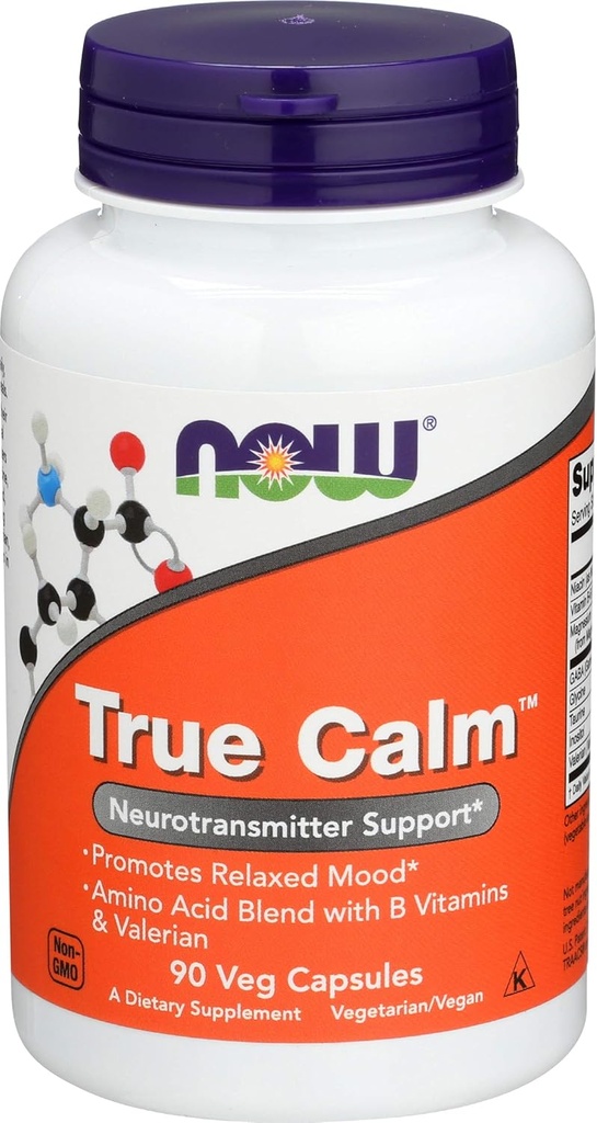 Şimdi Gıdalar True Calm (tm) Amino Relaxer 90 Caps (iki paket)