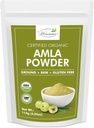 Hennaco Organik Amla Toz / Yemek için Toz, Smoothies ve Juices | Resealable Zip Lock Pouch | USDA Organic| Pure & Natural Indian Gooseberry Toz| 114 Grams (4 OZ)