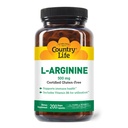 Country Life L-Arginine Caps with Vitamin B-6, 500 mg, 200 Vegan Capsules, sertifikalı Gluten Free, sertifikalı Vegan