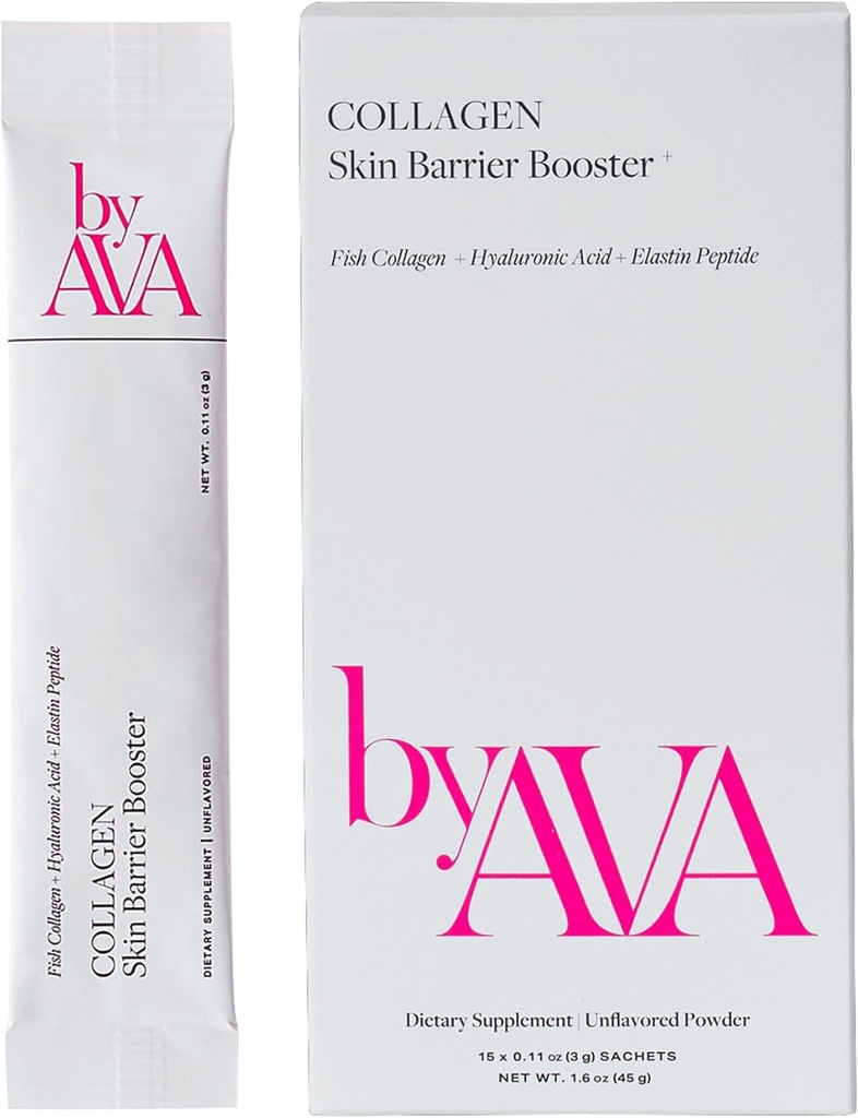 AVA Marine Collagen Toz Skin Objektifi | Noflavored Fish Collagen, with Elastin, Hyaluronic Acid, Biotin & Vitamin C | 15 Travel Stick Packets