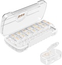 HBlife Weekly Pill Organizer ve Terry 2 Times a Day, Daily AM and PM Travel Pill Box Konteyner 7 Days for Vitamins, Drug, Supplements and Fish Oil, Dustproof Medicine Divider Case (Clear)