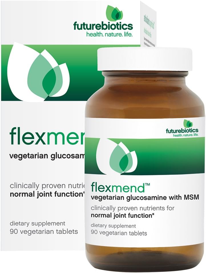 Μελλοντικά αντιβιοτικά FlexMend Χορτοφαγική Γλυκοζαμίνη με MSM, 90 δισκία