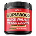 Satoomi 5 σε 1 συμπλήρωμα καψακίων Wormwood - Εκχυλίζεται από το Μαύρο Καρύδι, ολόκληρο γαρύφαλλο, κουρκουμά και βερβερίνη HCl - ανοσοποιητικό σύστημα & Digestion Υγεία - 60 κάψουλες