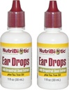 NutriBiotic Ear Drops with Grapetre Seed Extract and Tea Tree Oil (Pack of 2), 1 Oz Every