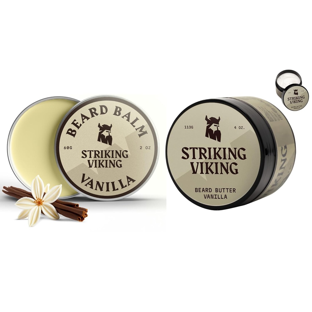2 Ayıd Balm (2oz) Viking Paketi ve Beard Butter (4oz) Vanilla Scent