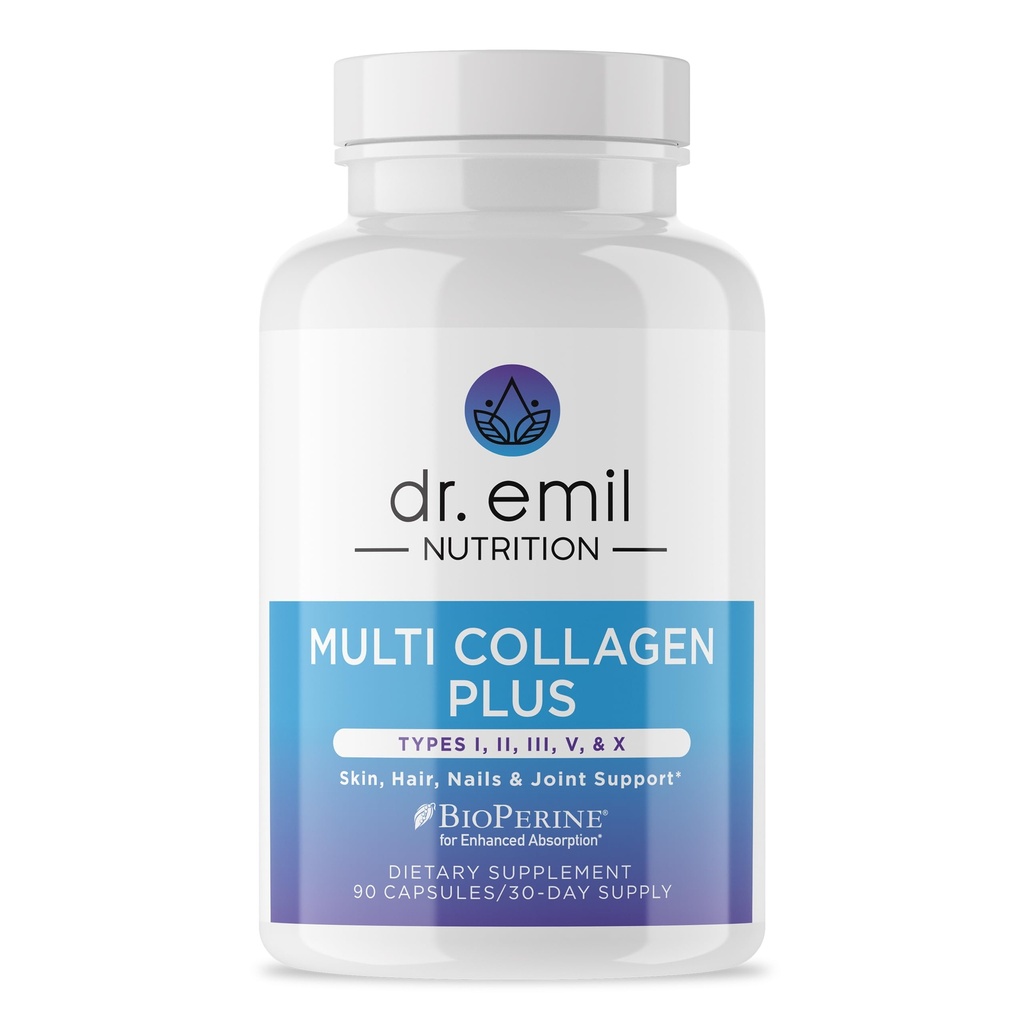 DR. EMIL NUTRITION Women's Multi Collagen Pills | Collagen Supplements | Destek Saç, Skin, Nails & Ortaklar | Hydrolyzed Collagen Supplements | Tipleri I, III, V & X | 90 Capsules