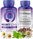 Gece Chill Sleep Supplement – 60 Capsules - Magnolia Bark ve L-Theanine Supplement - Stres Calm Mood Destek - MaxLife Naturals tarafından yetişkinler için Uyku Pills