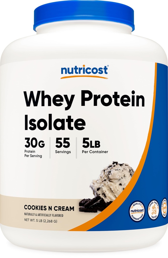 Απομονωμένη πρωτεΐνη ορού γάλακτος Nutricost (Cokies N Cream) 5LBS