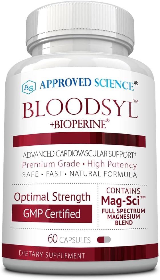 Onaylanmış Bilim Kanlarıyl - Blood Flow - Hawthorn Berry, Magnezyum, BioPerine - Vegan - 60 Capsules - 1 Paket