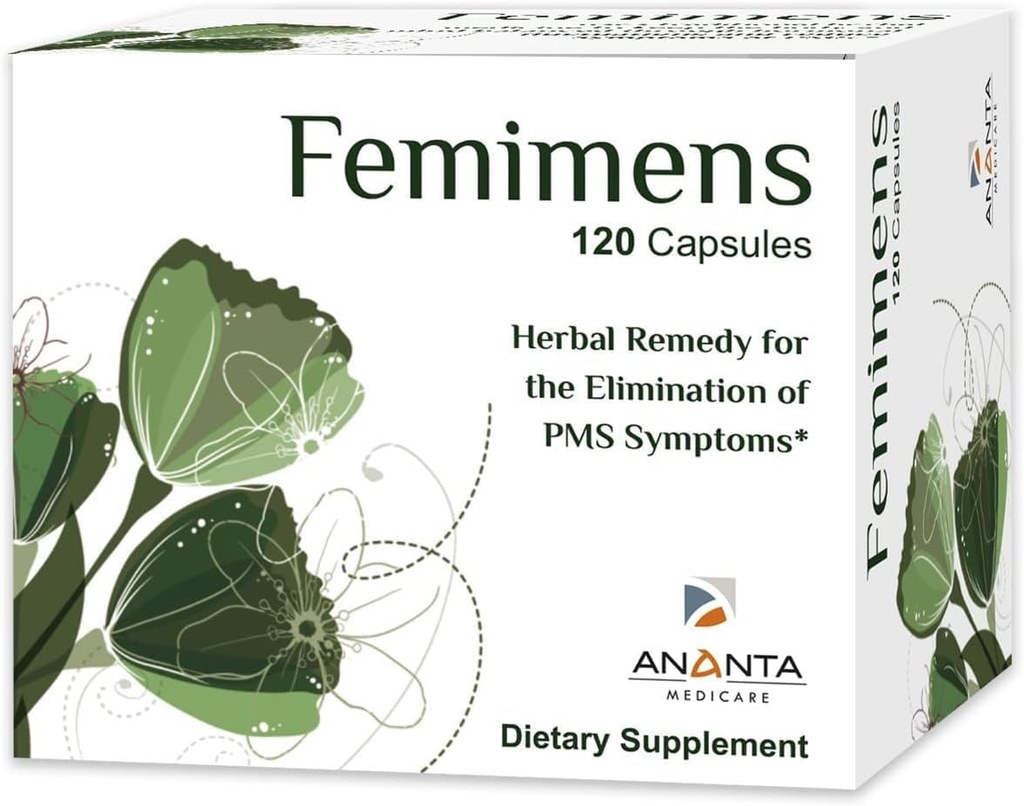 Aanta Medicare FEMIMENS Herbal Remedy for the Elimination of PMS Belirtileri, Diyet Tamam - 120 Capsules