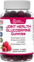Hybrid Nutraceuticals Joint Health Supplement - Glucosamine Gummies with Vitamin E - Support Joint Mobility & Flexability Support Supplement, Raspberry Flavor - 60 Gummies