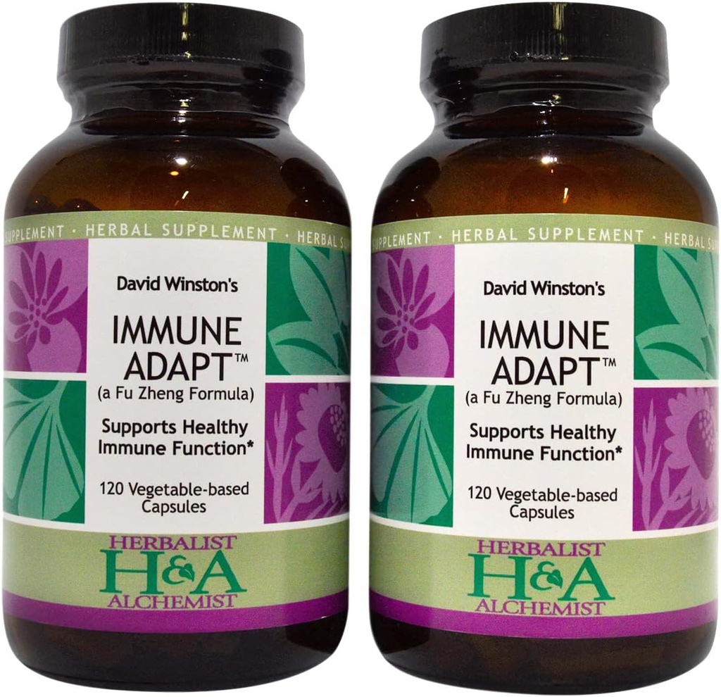 Herbalist & Alchemist, David Winston'un Immune Adapt Fu Zheng Capsules, 2 Pack - 4 Ay Supply, 120 Ct Her Şişe. Sağlıklı Immune Fonksiyonları Destekler*