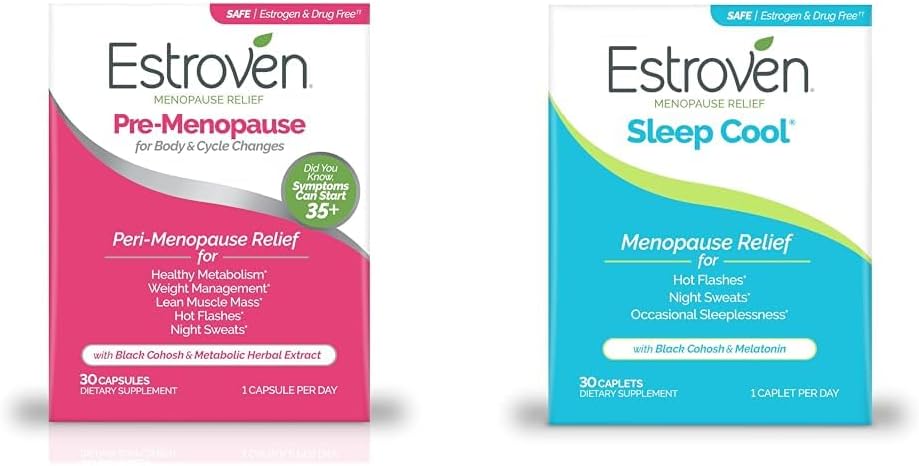 Estroven Menopause Relief Sche with Pre-Menopause 30 Ct and Sleep Cool 30 Ct