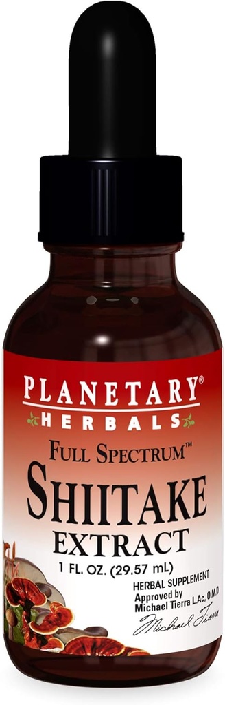 Gezegensel Herbals Full Spectrum Shiitake Extract Supplement, 2 Akış Ounce