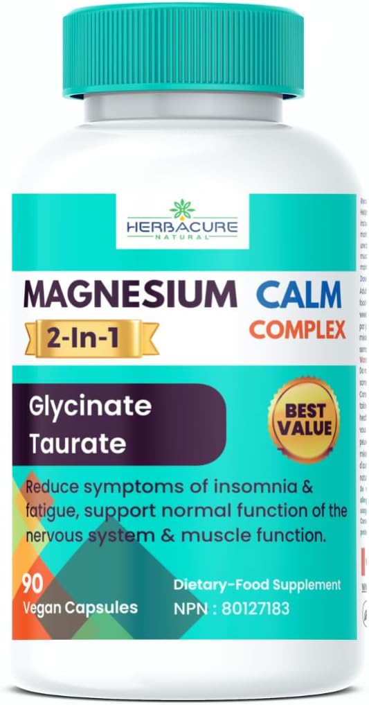Magnezyum CALM Kompleksi 1 Glycinate ve Taurate 90 birim ABD kaynaklı malzemeler Sadece Yeni 2024