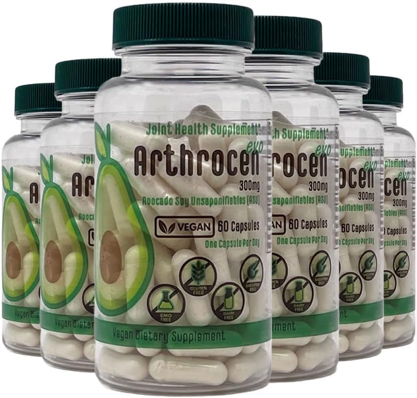 EVO Vegan Ortak Sağlık Tamamı, 300Mg Aokado Soy unsaponifiable, 60 Day Supply, One Capsule Per Day (12 Ay)