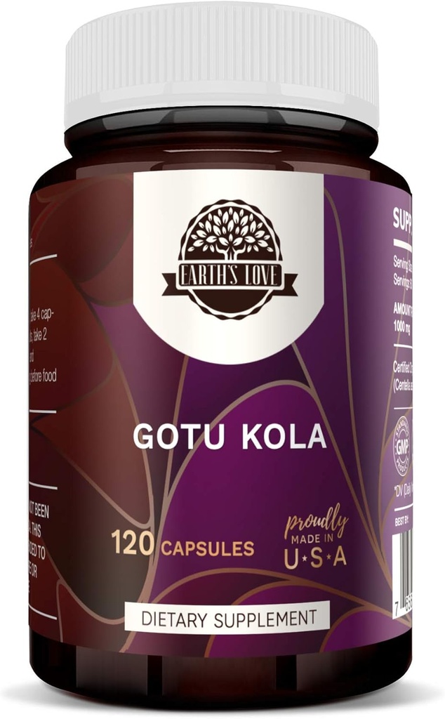 Dünya Aşkı - Gotu Kola 120 Capsules, 500 mg, Gotu Kola (Centella Asiatica) herb (120 Capsules)