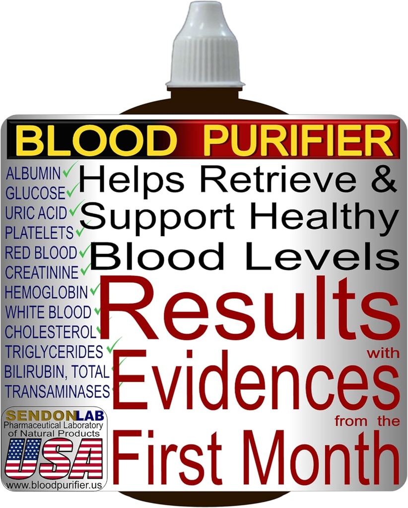Blood Purifier to access and Support Bloodstream. Doğal Supplement to Cleanse, Tonic andBoost Your Organs. 2 oz