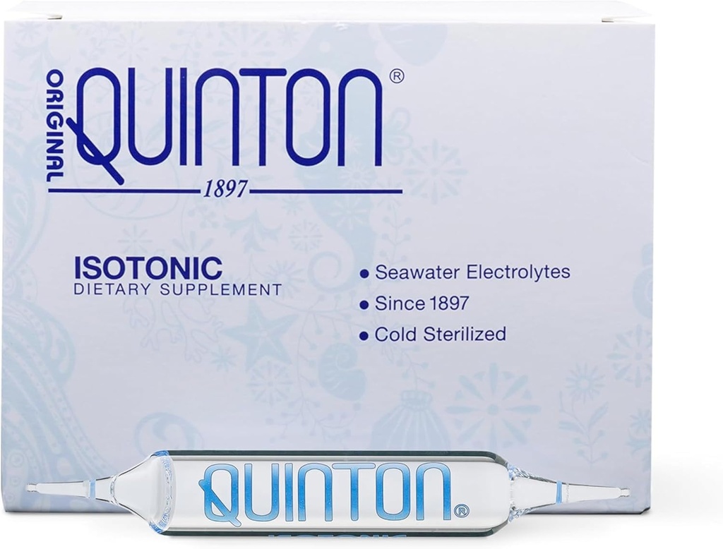 Quicksilver Scientific Original Quinton Isotonic Solution with Sea Water Minerals + Alp Spring Water - Sıvı Hydration, Electrolyte + Multi Minerals Supplement (30 Single Service Vials)