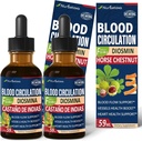 Kan Circulation Drops, Nitrik Oksit Kan Akışı, Basınç ve Kalp Sağlığı W/Horse Chestnut Ekstraksiyonu için Tamam. Castaño de Indias y Diosmina para la Circulacion y Varices. 4 oz