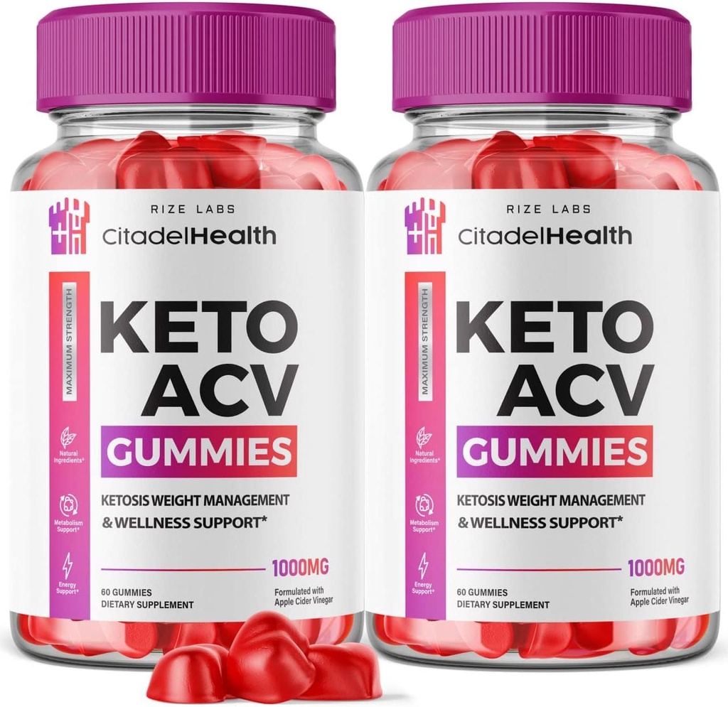 (2 Pack) Citadel Health Keto Gummies - Citadel Health Keto ACV Gummies for Advanced Weight Loss Body Boost Keto Gummies with Apple Cider Vinegar Supplement Belly Fat (120 Gummies)