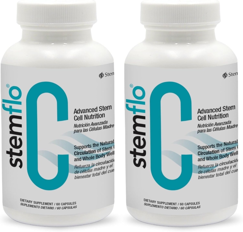Sisteminizi StemFlo® Advanced Formula 2 Pack ile yeniden canlandırın - Trans-Resveratrol, Curcumin ve Super Antioksis for Health, Longevity, and Vitality