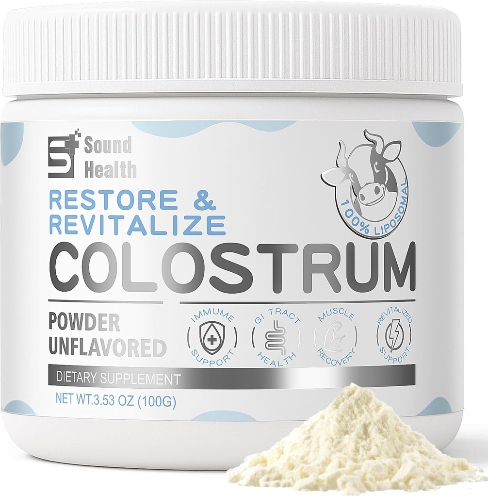 İnsan için Colostrum Tamam Toz - Gut Health için Organik Bovine Colostrum Supplement, Saç Büyüme, Immune Support - Unflavored (50 Hizmet)