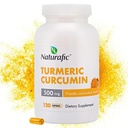 Turmeric Curcumin with Piperine Capsules - 500 mg per Capsule,120 Count - Supplement with Black Pepper for Advancedd Abxia Non-GMO, Gluten-Free