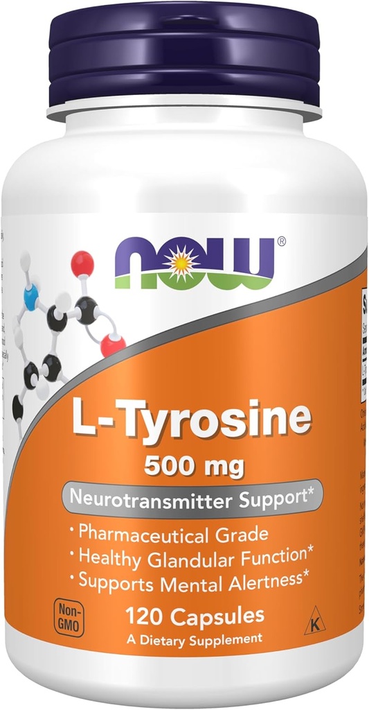 NOW L-Τυροσίνη 500 mg, 120 κάψουλες