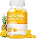 Magnesium Glycinate Gummies 1000mg - 90 Ct | Magnesium Potassium Supplements for Relaxation, Stress Relief, with Vitamin D, B6, CoQ10 for Calm Mood & Sleep Support - Mango Pineapple Gummies
