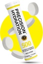 Precision Hydration Electrolyte Tablets - Multi Strength Effervescent Hydration Tablets - Low Calorie, Gluten Free, Vegan/Vegetarian Friendly (1 Tube, 500mg/L - Yellow Tube)