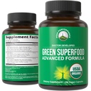Organik Super Greens 150 Capsules - Green Juice Superfood Supplement with 25 All Natural Organic Materialss. Max Energy and Detox Super Food Pills with Spirulina, Spinach, Kale, Turmeric, Probiyotiks