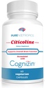 Pure Nootropics - CDP Choline (Citicoline) Capsules 300 mg Capsules | 60 Veg Cap Value Pack | Supports Cognitive Function and Performance, Memory, Care and Brain Health | Bio available Cog Capsule