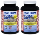 Yerba Prima Psyllium Husk Caps - 180 Capsules (Pack of 2) - Swallow Fiber Supplement - Kolon Temiz - Gut Health - Non-GMO Gluten Ücretsiz