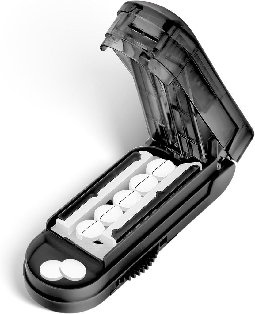 DUBSTAR Pill XS Küçük ve Küçük Piller için Splitter, Küçük veya Büyük Pills için Multi Tabletler (Black) için Ayarlanabilir Pill Splitter (Black)