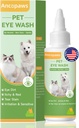 Köpekler ve Kediler için göz atın: Pet Eye Soothe Alerji & Irritation - Dog Eye Drops to Relieve Kuru Eyes Pink Eyes - Pet Tear Stain Temiz - Tüm Hayvanlar için Uygun