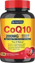 CoQ10 200 mg Vitamin E & Omega 3-6 ile Softgels -9 & PQ - Yüksek Abhidrorpsiyon Coenzyme Q10 Bioperine | maksimum Antioksi | Kalp Desteği & Hücre Enerji Üretimi Tamam | 120 Hizmet