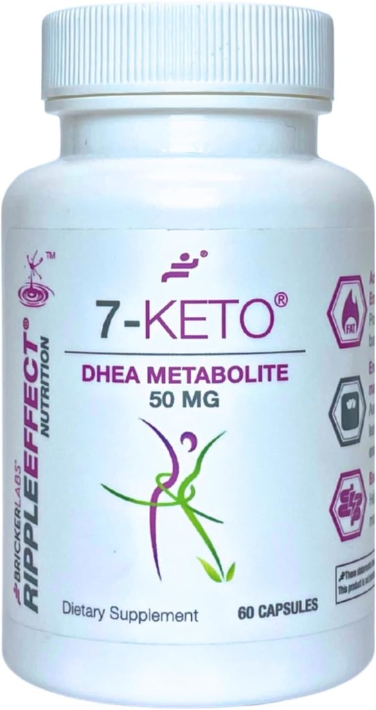 Bricker Labs 7Keto DHEA Metabolite 50 mg Diyetsel Supplement for Metabolic Support and Energy Balance, 60 Capsules