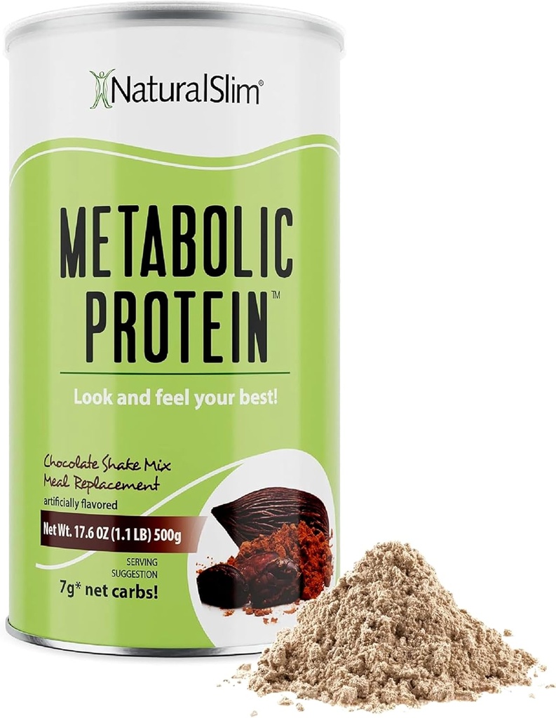 DoğalSlim Metabolic Whey Protein Toz Çikolatası - Low Carb, Meal Rez Shake w/Vitamins, Minerals & Amino Asit L-Glutamine | Büyük Tadı ve Protein Shake, 10 Hizmet