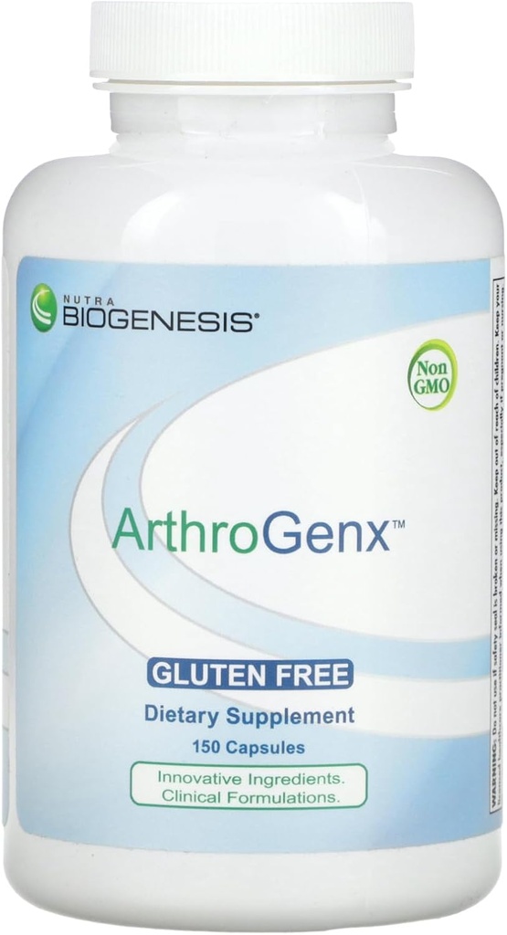 Nutra BioGenesis - ArthroGenx - Turmeric, Ginger ve MSM Ortak Fonksiyonla Yardımcı Olmak ve Vücut Normal Inflammatory Cevap - 150 Capsules