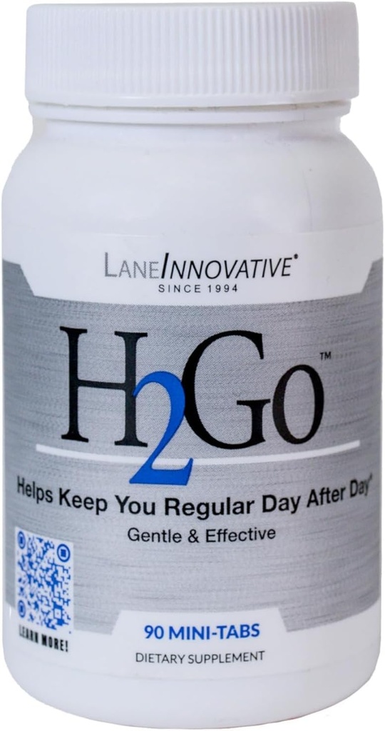 Lane Labs - H2Go, Relieve Constipation ve Irregularity, Gentle and effective, Natural Mineral Supplement, Supports Colon and Digestive Health, No Yapay Irritation (90 Mini-tabs)