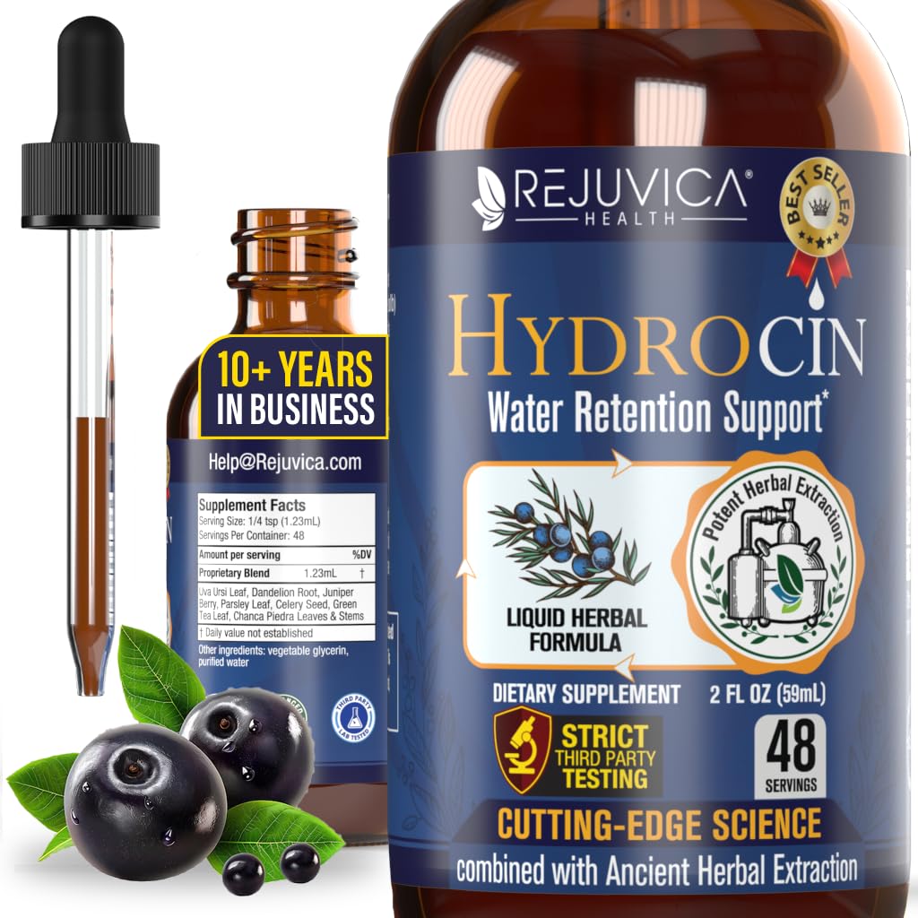 Hidrocin - Gelişmiş Diuretic Water Retention Support Supplement - Better Abors için Sıvı Teslimat - Dandelion, Uva Ursi, Juniper Berry, Celery Seed, Green Tea & More!