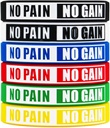 Δεν Πόνος Όχι Κερδίστε Wristbands Motivational Μαζική Έμπνευση Σιλικόνη Καταλληλότητα Βραχιόλια Stretch Unisex Αθλητισμός Wristbands for Teens Άνδρες Γυναίκες