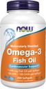 Şimdi Gıdalar Tamamlıyor, Omega-3 180 EPA / 120 DHA, Moleküler Olarak Depres, Cardiovascular Destek*, 200 Softgels