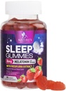 Gummys ύπνου για ενήλικες Επιπλέον δύναμη 8mg - μελατονίνη με Passiflora εκχύλισμα για υπόλοιπο ύπνο - γρήγορη δράση Melatonin συμπλήρωμα Gummy ύπνου, Vegan, μη-GMO, Νόστιμη γεύση φράουλας - 60 Gummies